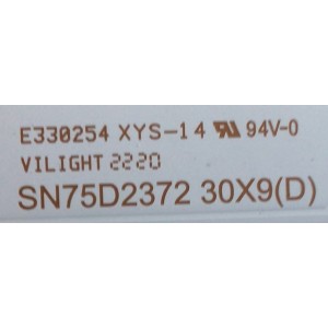 KIT DE LEDS PARA TV SONY (( INCOMPLETO 15 PZ, ORIGINALMENTE CONSTA DE 16 PZ )) / NUMERO DE PARTE SN75D2372 30X9(D) / E330254 XYS-14 / B2743FC / PANEL YDCM075DC11 / MODELO XR-75X90K / XR75X90K